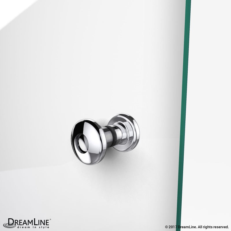 DreamLine Aqua Fold 36 in. D x 36 in. W x 76 3/4 in. H Frameless Bi-Fold Shower Door in Chrome with White Base and Backwall Kit