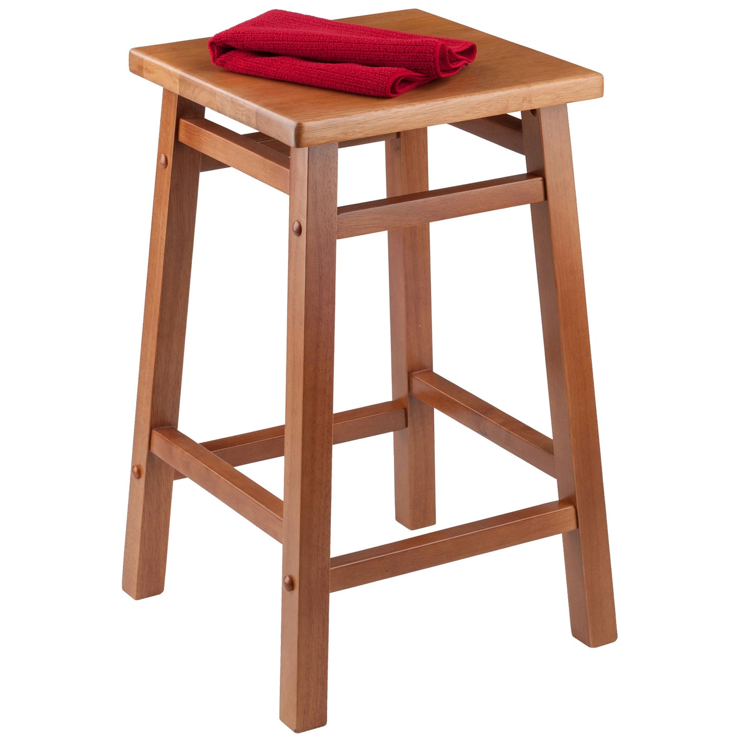 Carter Square Seat Counter Stool, Teak