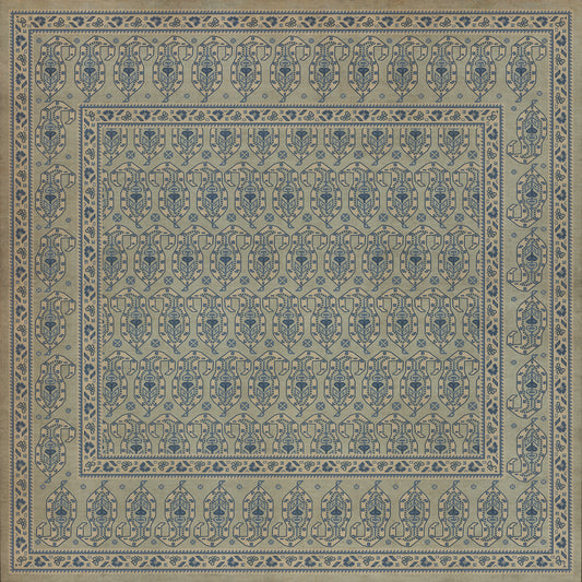 Persian Bazaar - Kintala - Albastru 60x60 Vintage Vinyl Floorcloth