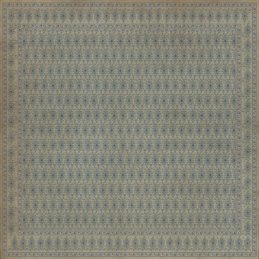Persian Bazaar - Kintala - Albastru 120x120 Vintage Vinyl Floorcloth