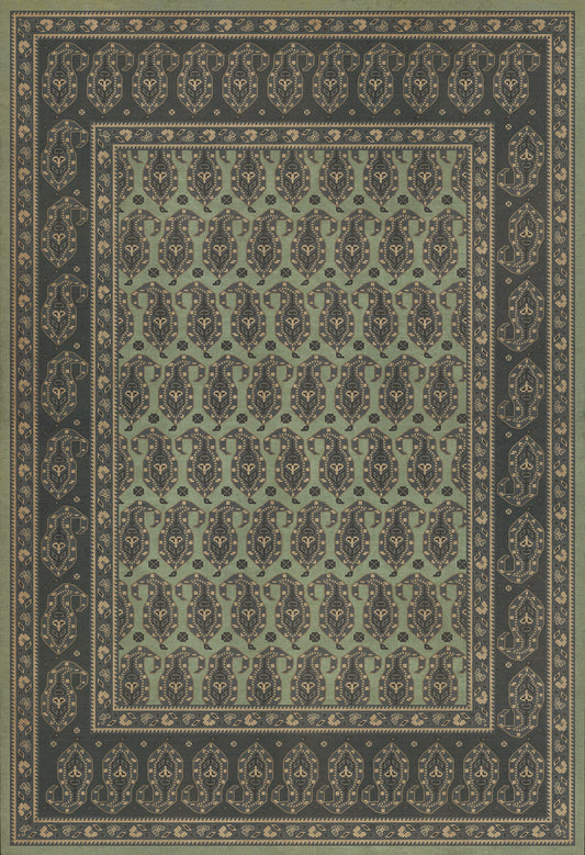 Persian Bazaar - Kintala - Dariav 52x76 Vintage Vinyl Floorcloth