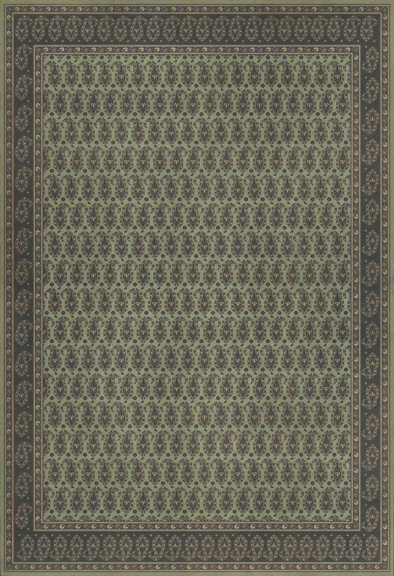 Persian Bazaar - Kintala - Dariav 96x140 Vintage Vinyl Floorcloth