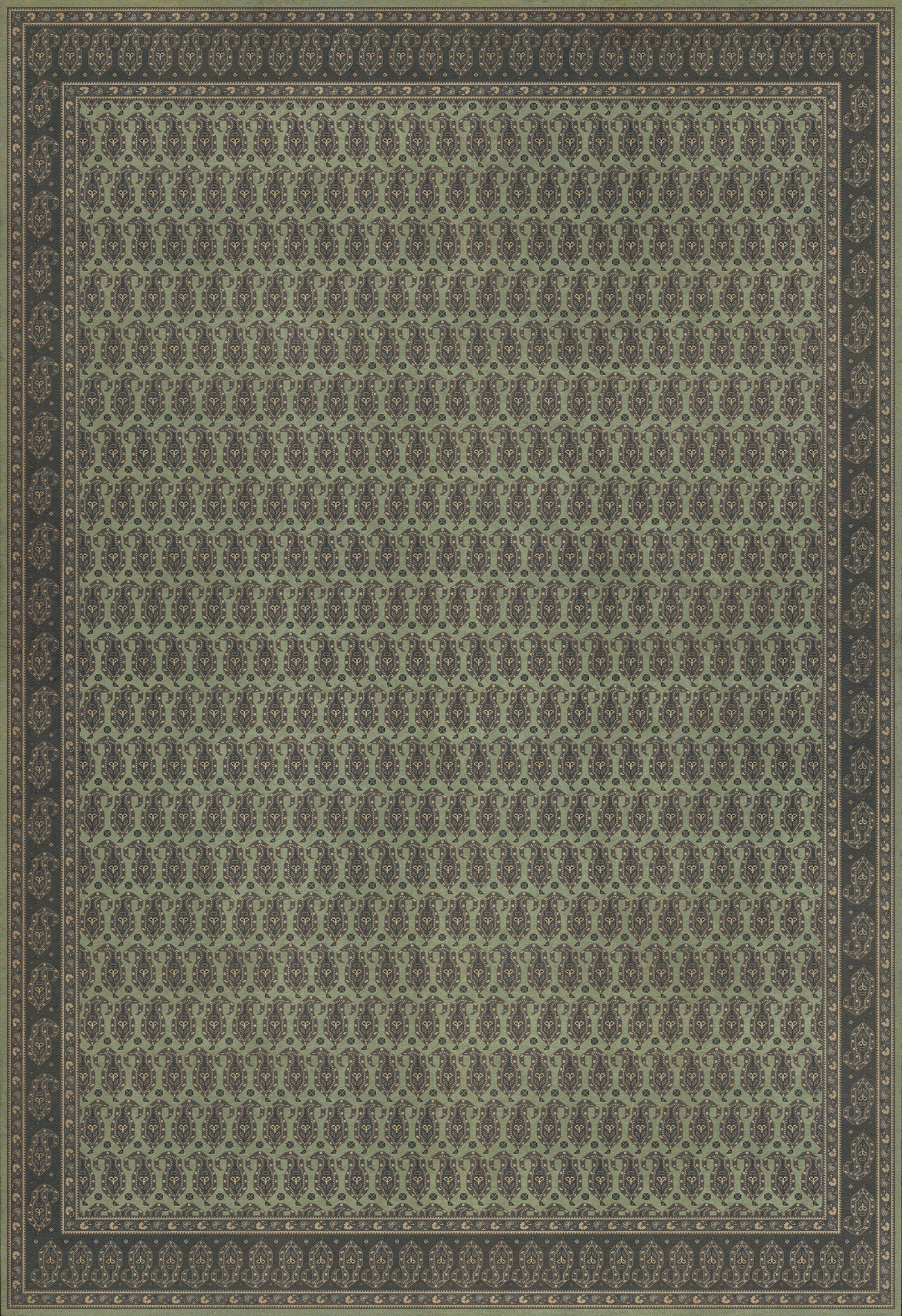 Persian Bazaar - Kintala - Dariav 120x175 Vintage Vinyl Floorcloth