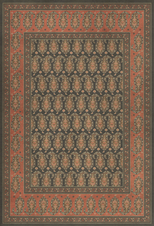 Persian Bazaar - Kintala - Drabarni 52x76 Vintage Vinyl Floorcloth