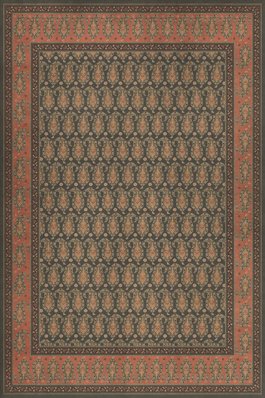 Persian Bazaar - Kintala - Drabarni 72x108 Vintage Vinyl Floorcloth