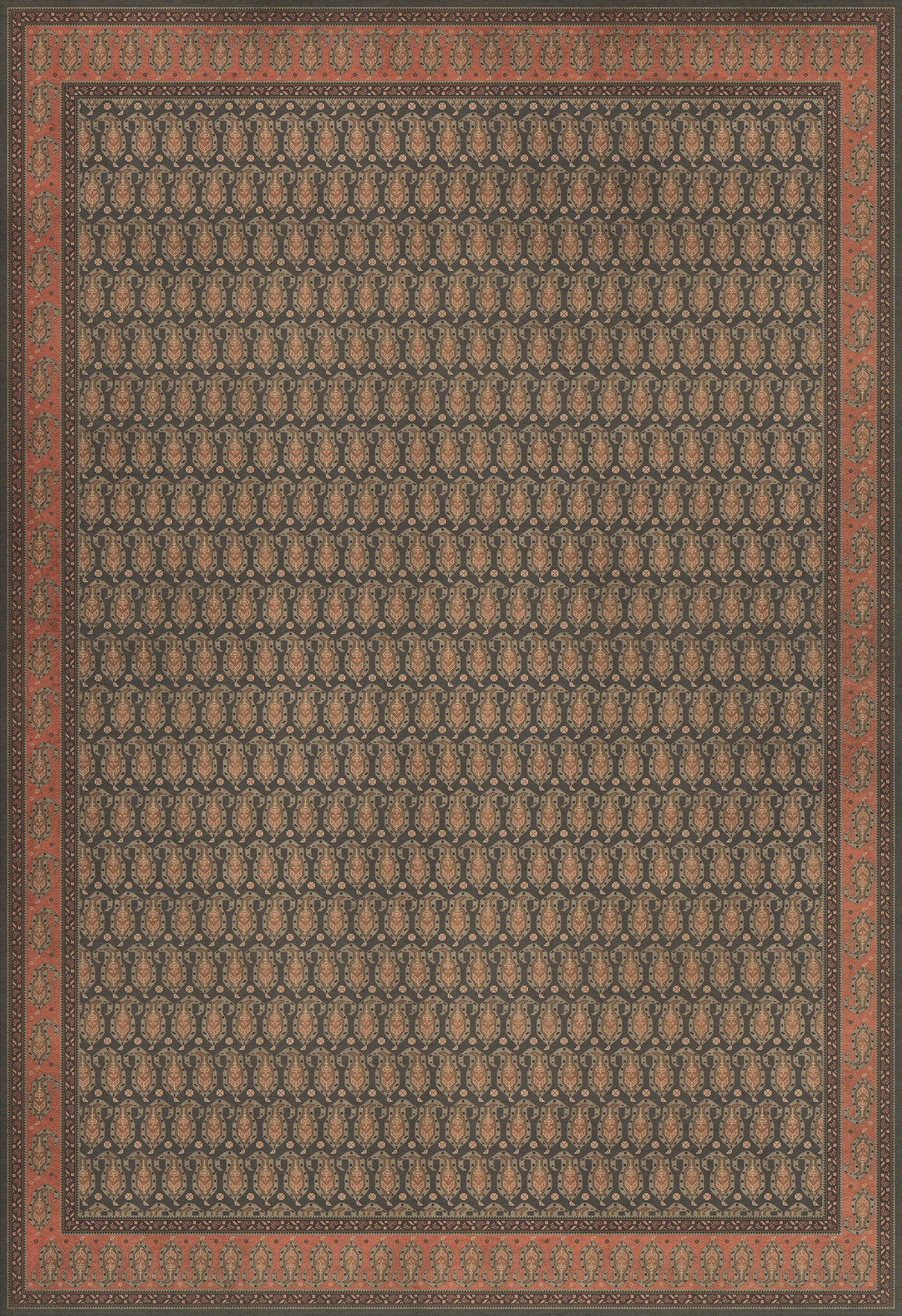 Persian Bazaar - Kintala - Drabarni 120x175 Vintage Vinyl Floorcloth
