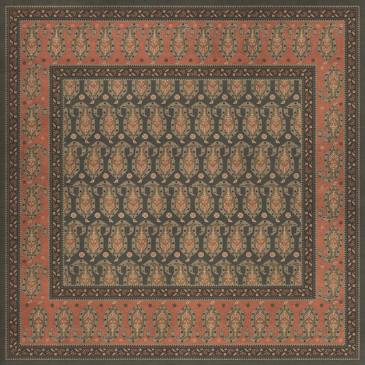 Persian Bazaar - Kintala - Drabarni 60x60 Vintage Vinyl Floorcloth
