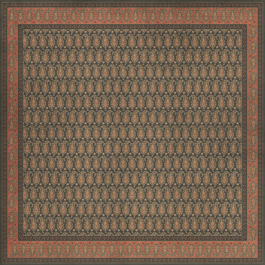 Persian Bazaar - Kintala - Drabarni 120x120 Vintage Vinyl Floorcloth