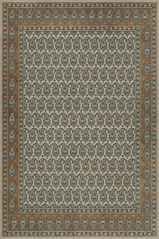 Persian Bazaar - Kintala - Frumos 72x108 Vintage Vinyl Floorcloth