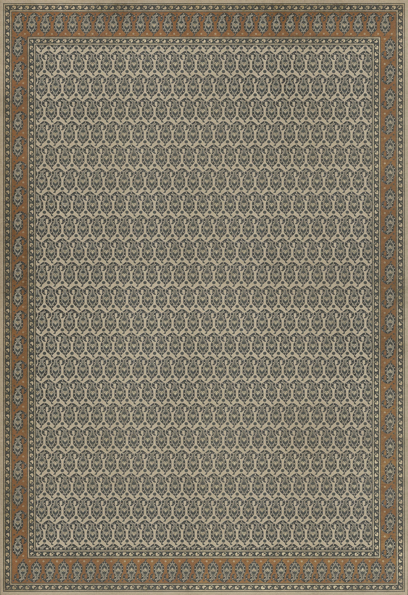 Persian Bazaar - Kintala - Frumos 120x175 Vintage Vinyl Floorcloth