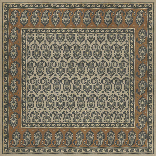 Persian Bazaar - Kintala - Frumos 60x60 Vintage Vinyl Floorcloth