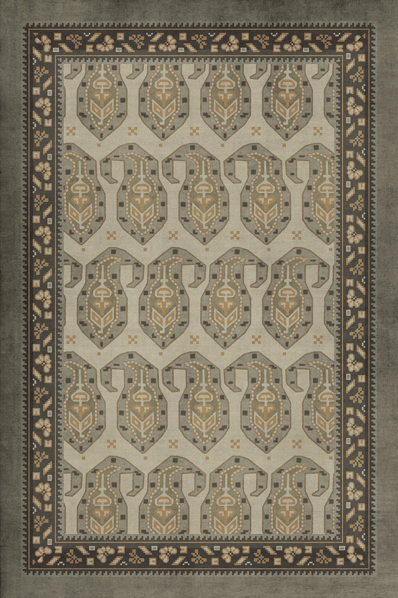 Persian Bazaar - Kintala - Gliabno 20x30 Vintage Vinyl Floorcloth