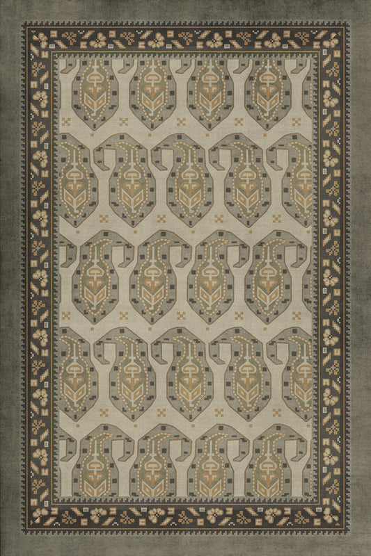 Persian Bazaar - Kintala - Gliabno 20x30 Vintage Vinyl Floorcloth