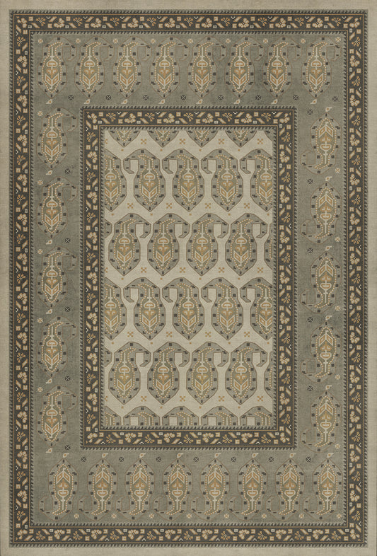 Persian Bazaar - Kintala - Gliabno 38x56 Vintage Vinyl Floorcloth