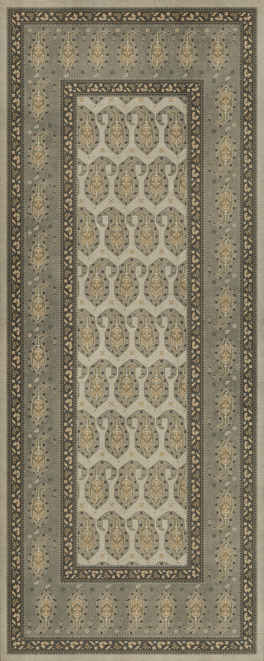 Persian Bazaar - Kintala - Gliabno 36x90 Vintage Vinyl Floorcloth