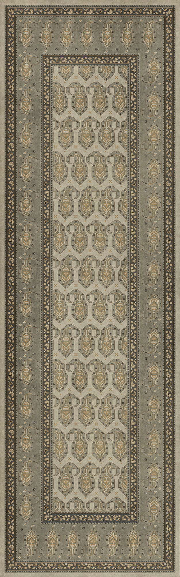Persian Bazaar - Kintala - Gliabno 36x115 Vintage Vinyl Floorcloth