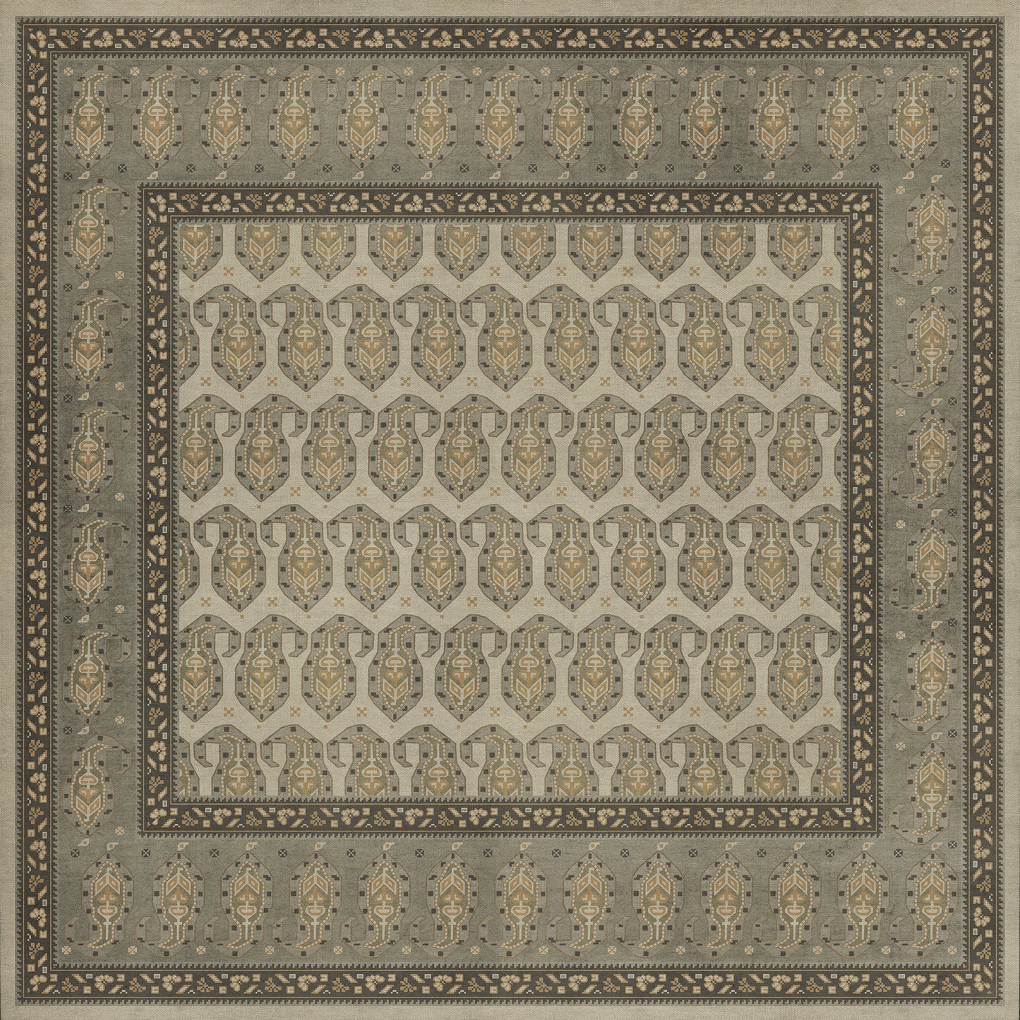 Persian Bazaar - Kintala - Gliabno 60x60 Vintage Vinyl Floorcloth