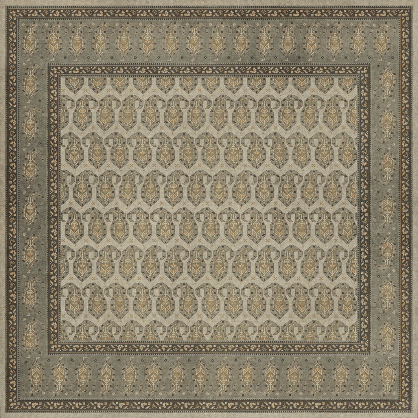 Persian Bazaar - Kintala - Gliabno 72x72 Vintage Vinyl Floorcloth
