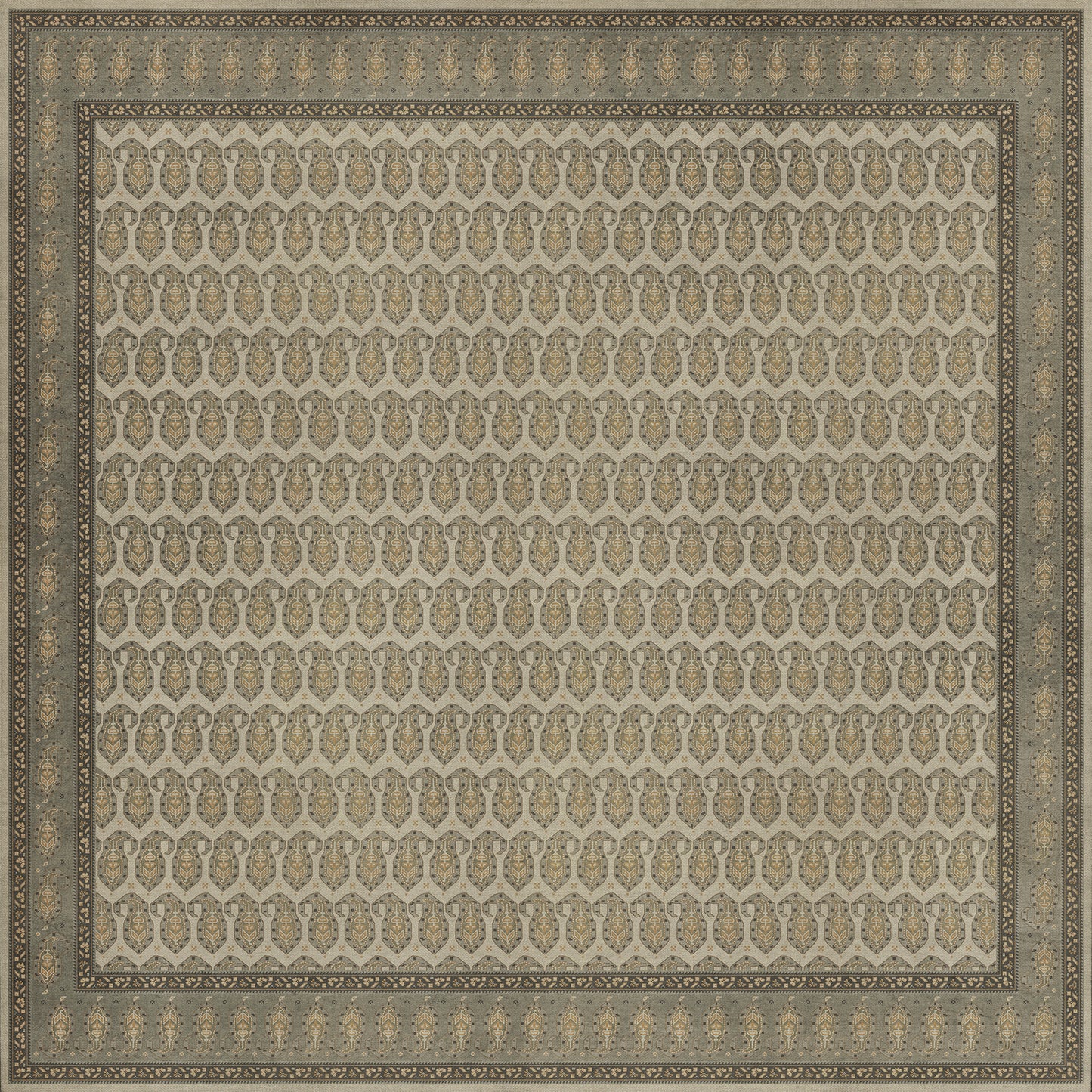 Persian Bazaar - Kintala - Gliabno 120x120 Vintage Vinyl Floorcloth