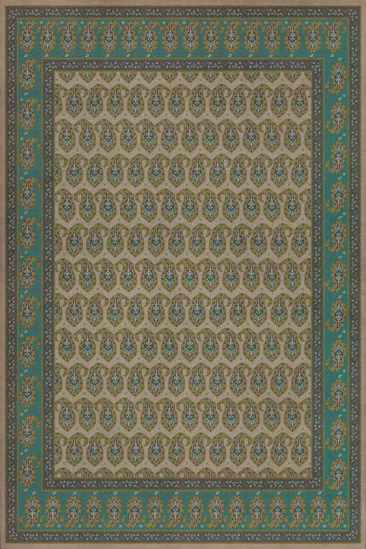 Persian Bazaar - Kintala - Kesali 72x108 Vintage Vinyl Floorcloth
