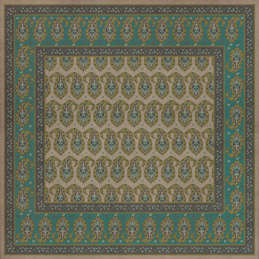 Persian Bazaar - Kintala - Kesali 60x60 Vintage Vinyl Floorcloth