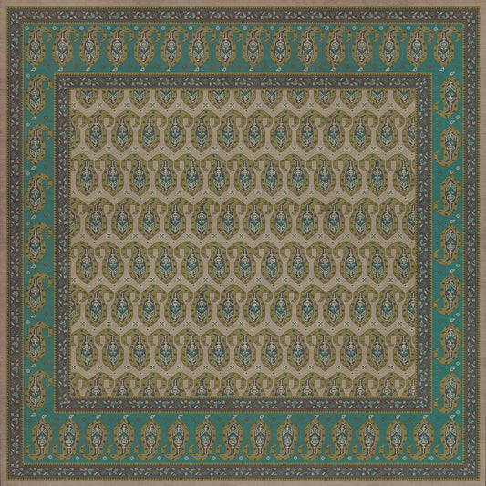 Persian Bazaar - Kintala - Kesali 72x72 Vintage Vinyl Floorcloth
