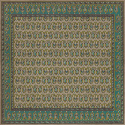 Persian Bazaar - Kintala - Kesali 96x96 Vintage Vinyl Floorcloth