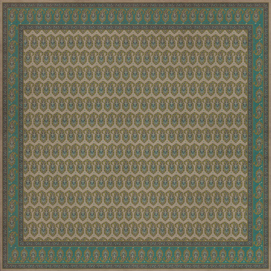 Persian Bazaar - Kintala - Kesali 120x120 Vintage Vinyl Floorcloth