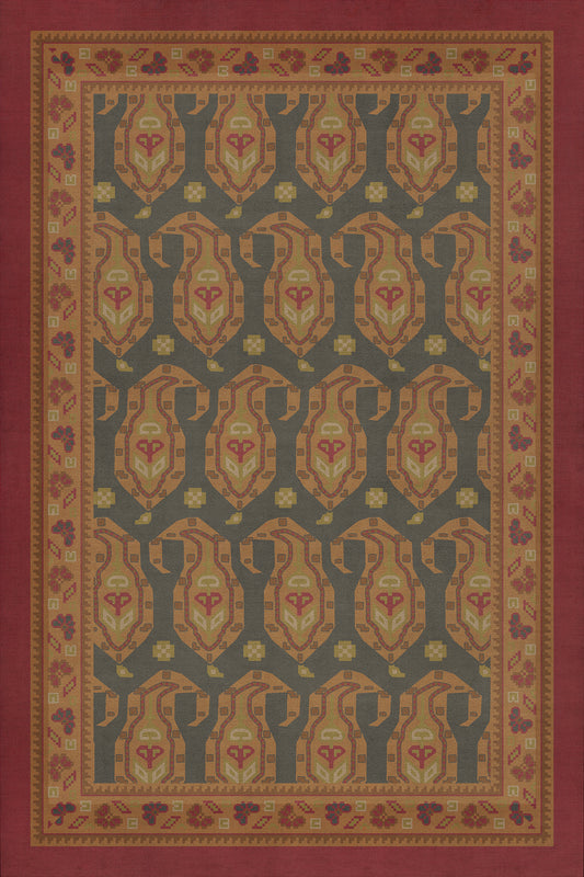 Persian Bazaar - Kintala - Lolo 20x30 Vintage Vinyl Floorcloth