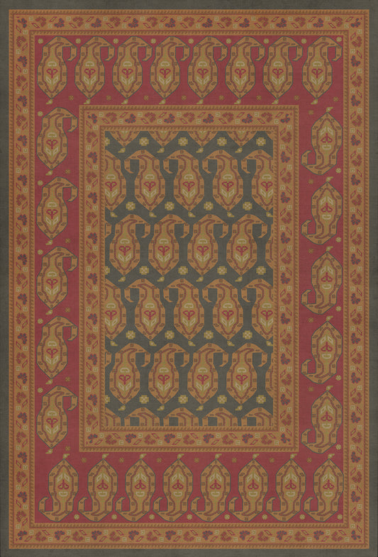 Persian Bazaar - Kintala - Lolo 38x56 Vintage Vinyl Floorcloth