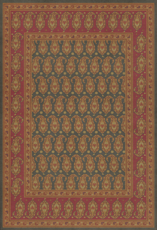 Persian Bazaar - Kintala - Lolo 52x76 Vintage Vinyl Floorcloth