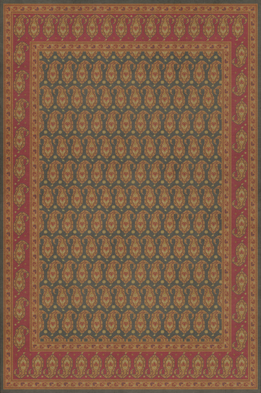 Persian Bazaar - Kintala - Lolo 72x108 Vintage Vinyl Floorcloth