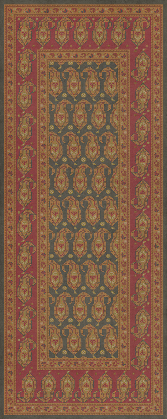 Persian Bazaar - Kintala - Lolo 36x90 Vintage Vinyl Floorcloth