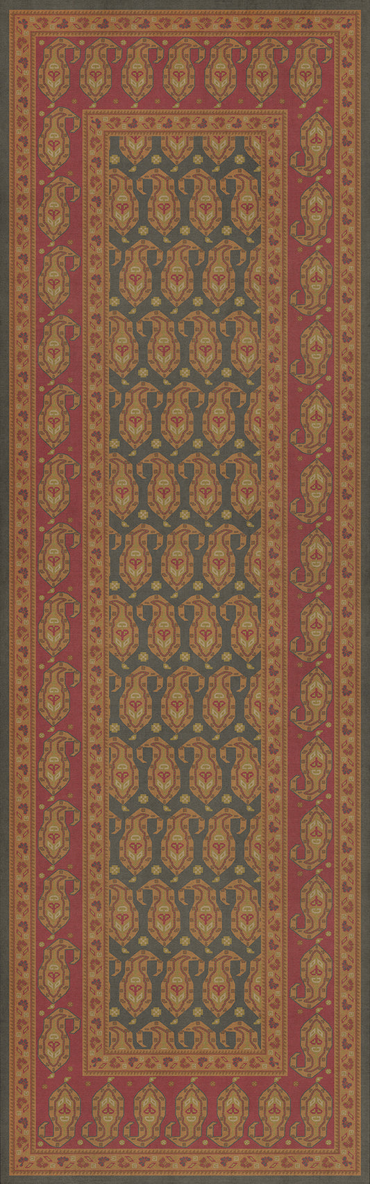 Persian Bazaar - Kintala - Lolo 36x115 Vintage Vinyl Floorcloth