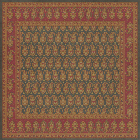 Persian Bazaar - Kintala - Lolo 72x72 Vintage Vinyl Floorcloth