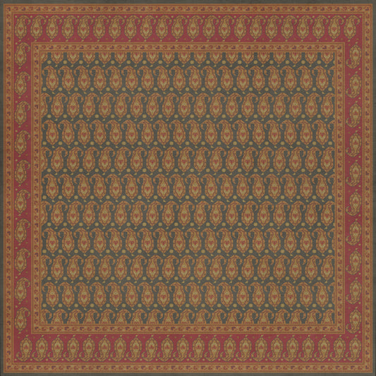 Persian Bazaar - Kintala - Lolo 96x96 Vintage Vinyl Floorcloth