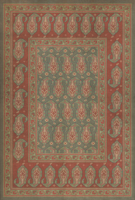 Persian Bazaar - Kintala - Mora 38x56 Vintage Vinyl Floorcloth