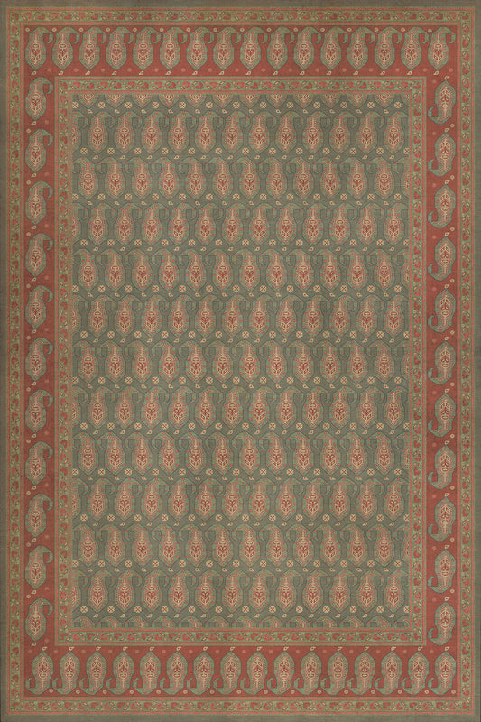 Persian Bazaar - Kintala - Mora 72x108 Vintage Vinyl Floorcloth