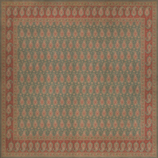 Persian Bazaar - Kintala - Mora 96x96 Vintage Vinyl Floorcloth