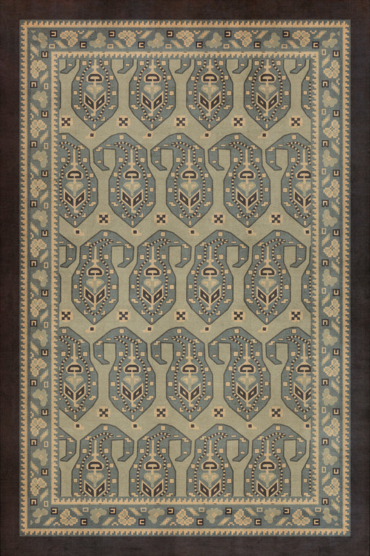 Persian Bazaar - Kintala - Nivasi 20x30 Vintage Vinyl Floorcloth