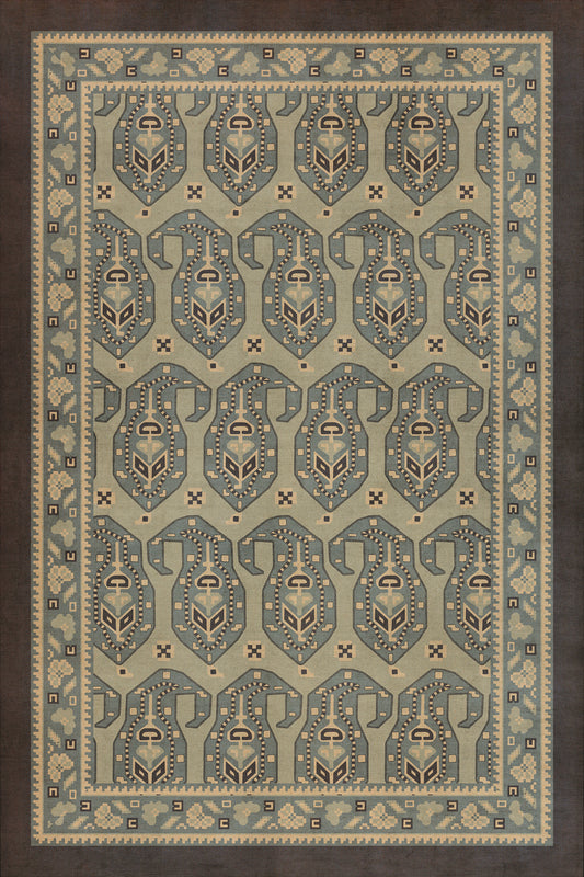Persian Bazaar - Kintala - Nivasi 24x36 Vintage Vinyl Floorcloth