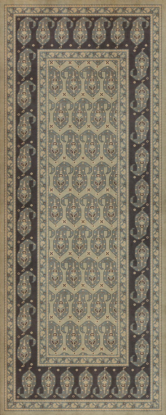 Persian Bazaar - Kintala - Nivasi 36x90 Vintage Vinyl Floorcloth