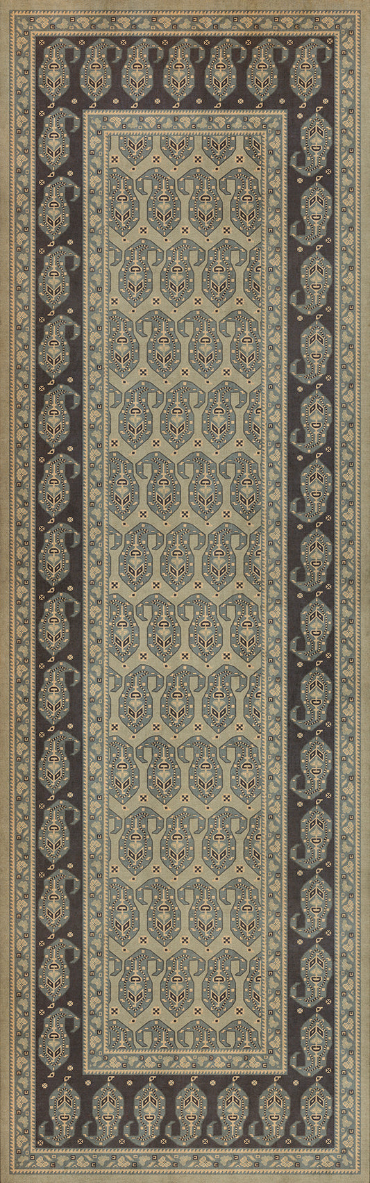 Persian Bazaar - Kintala - Nivasi 36x115 Vintage Vinyl Floorcloth