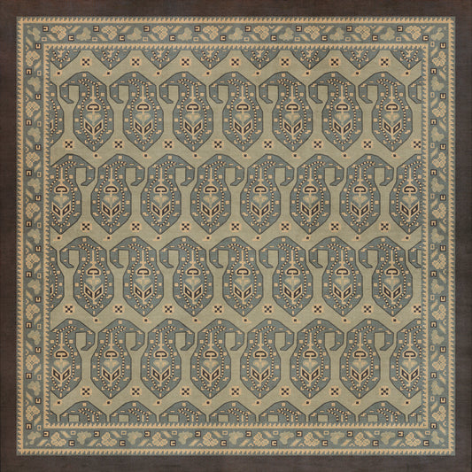 Persian Bazaar - Kintala - Nivasi 36x36 Vintage Vinyl Floorcloth
