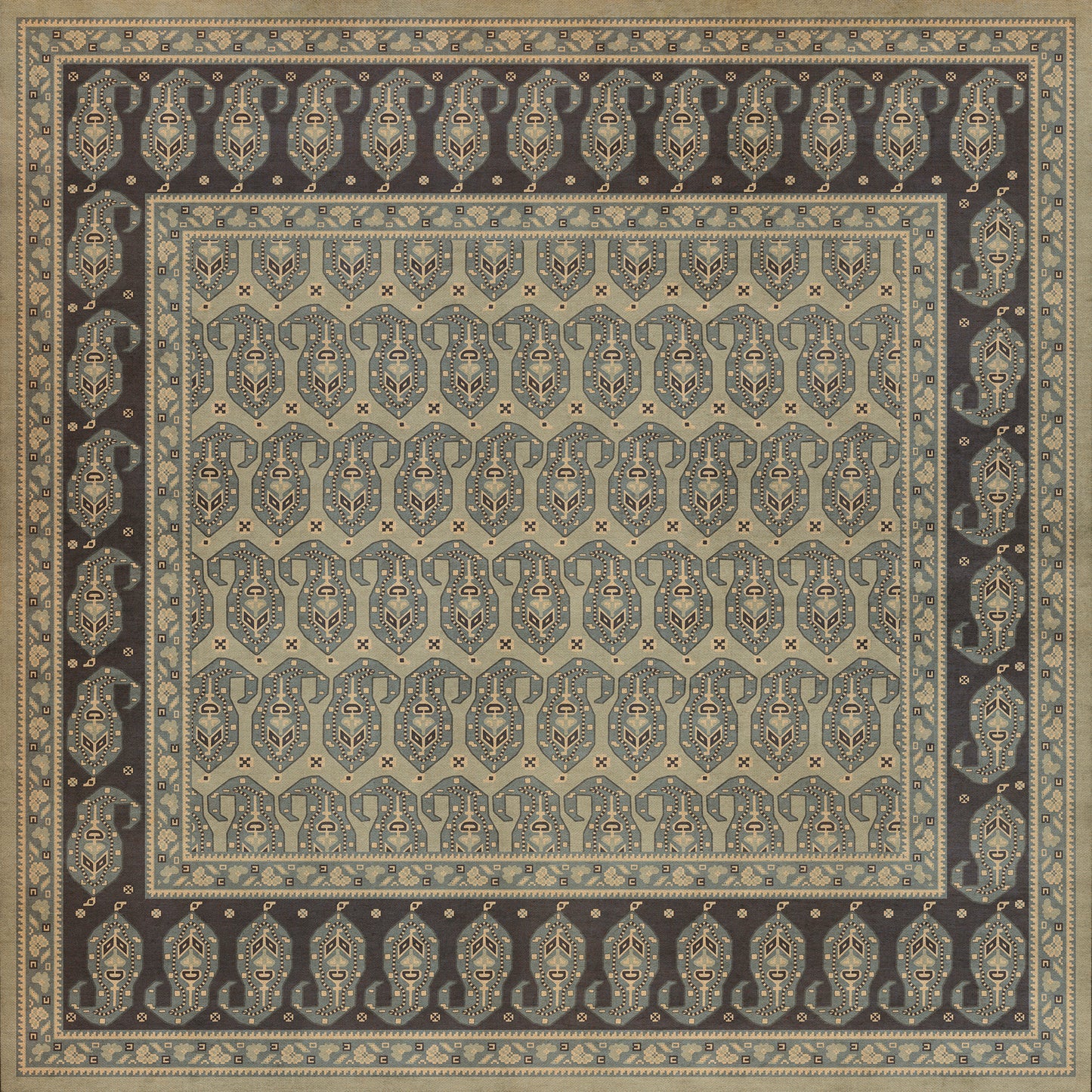 Persian Bazaar - Kintala - Nivasi 60x60 Vintage Vinyl Floorcloth