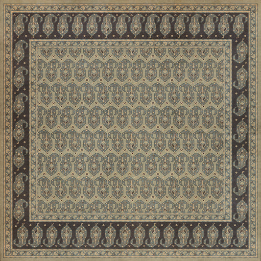 Persian Bazaar - Kintala - Nivasi 72x72 Vintage Vinyl Floorcloth
