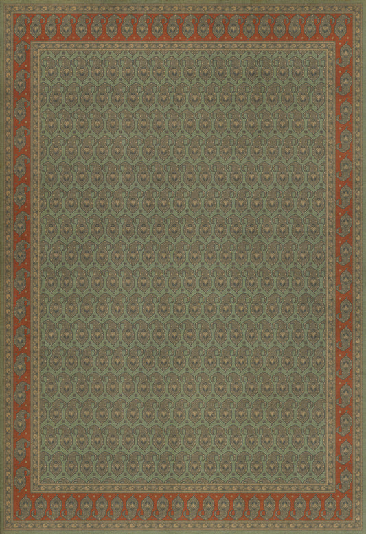 Persian Bazaar - Kintala - Nuri 96x140 Vintage Vinyl Floorcloth