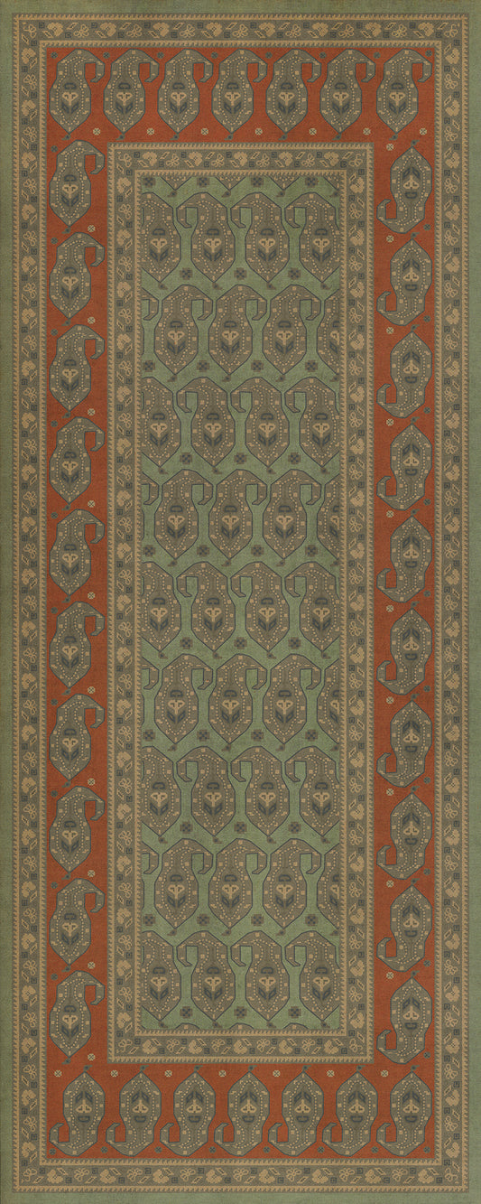 Persian Bazaar - Kintala - Nuri 36x90 Vintage Vinyl Floorcloth