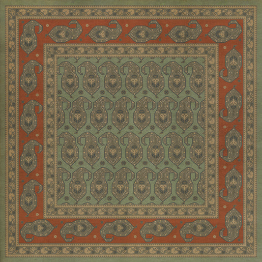 Persian Bazaar - Kintala - Nuri 48x48 Vintage Vinyl Floorcloth