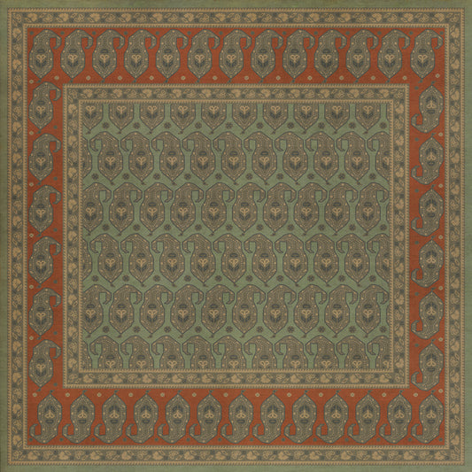 Persian Bazaar - Kintala - Nuri 60x60 Vintage Vinyl Floorcloth